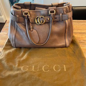 Gucci GG Running Tote handbag in dark taupe